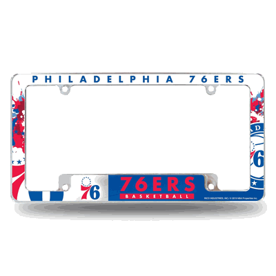 Philadelphia 76ers Primary Chrome Automotive License Plate Frame