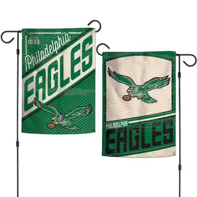 Philadelphia Eagles Retro Design 2 Sided Garden Flag - 12X18