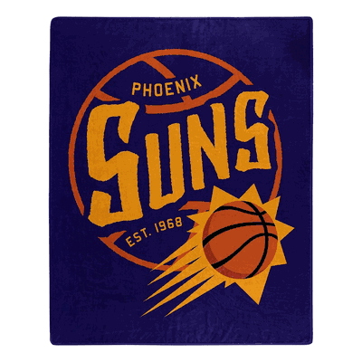 Phoenix Suns Blanket 50x60 Raschel Blacktop Design