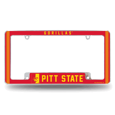 Pittsburg State Gorillas Classic Chrome Automotive License Plate Frame