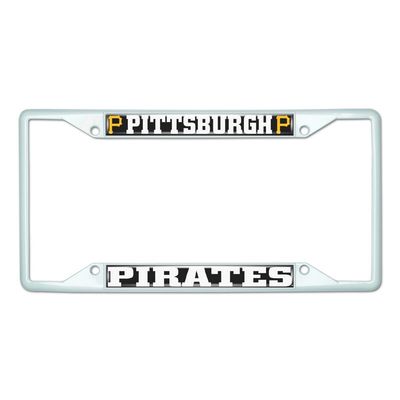 Pittsburgh Pirates White Metal License Plate Frame