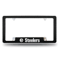 Pittsburgh Steelers Black 12" x 6" Chrome License Plate Frame Pittsburgh Steelers Black 12" x 6" Chrome License Plate Frame