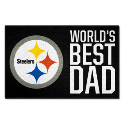 Pittsburgh Steelers World's Best Dad Starter Mat Accent Rug - 19in. x 30in.