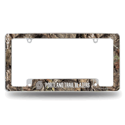 Portland Trail Blazers Mossy Oak Chrome Automotive License Plate Frame