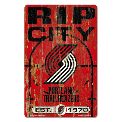 Portland Trail Blazers "Slogan" Wood Sign