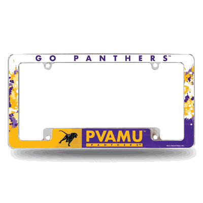 Prairie View A&M Panthers Primary Chrome Auto License Plate Frame