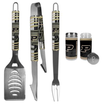 Purdue Boilermakers 3 Piece Tailgate BBQ Set with Salt and Pepper Shakers