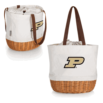 Purdue Boilermakers Coronado Canvas and Willow Basket Tote
