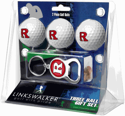 Rutgers Scarlet Knights 3 Golf Ball And Keychain Bottle Opener Gift Pack