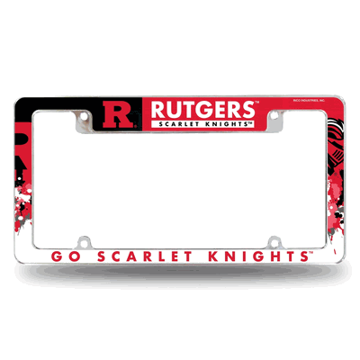 Rutgers Scarlet Knights Primary Chrome Automotive License Plate Frame