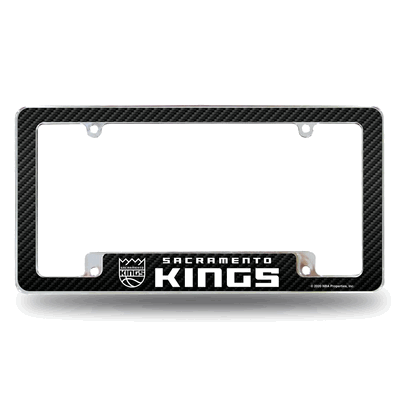 Sacramento Kings Black 12" x 6" Chrome Automotive License Plate Frame