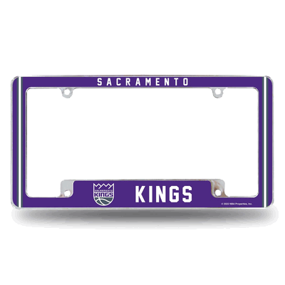 Sacramento Kings Classic 12"x 6" Chrome Automotive License Plate Frame