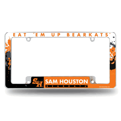 Sam Houston State Bearkats Primary Chrome Auto License Plate Frame