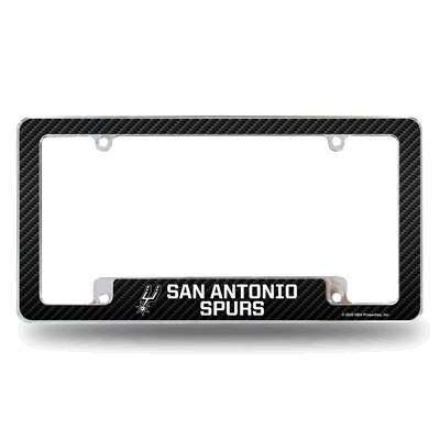 San Antonio Spurs Black Chrome Automotive License Plate Frame