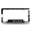 San Antonio Spurs Wave 12" x 6" Chrome Automotive License Plate Frame San Antonio Spurs Wave 12" x 6" Chrome Automotive License Plate Frame