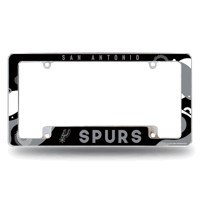 San Antonio Spurs Wave 12" x 6" Chrome Automotive License Plate Frame