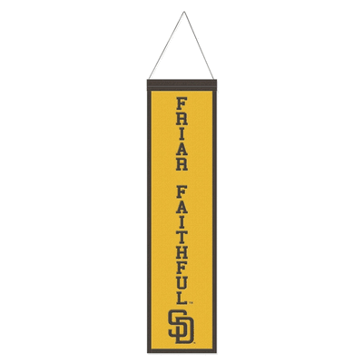 San Diego Padres Wool Banner - Heritage Slogan Design