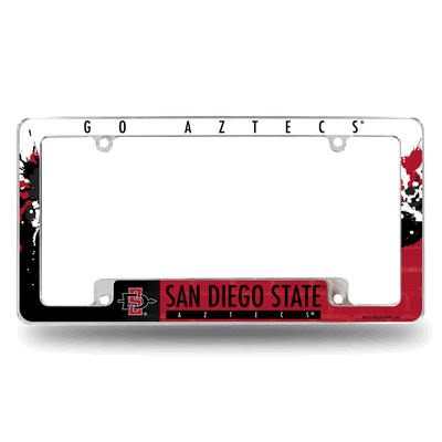 San Diego State Aztecs - SDSU Primary Chrome Auto License Plate Frame
