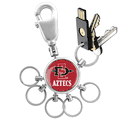 San Diego State Aztecs Valet Keychain with 6 Keyrings