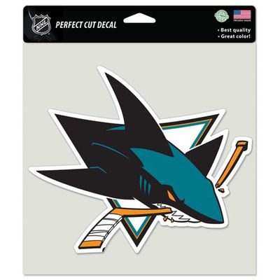 San Jose Sharks Decal 8x8 Perfect Cut Color