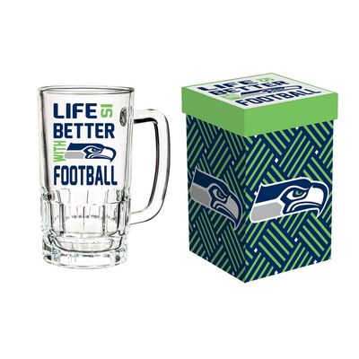 Seattle Seahawks  18oz Glass Tankard - Boxed