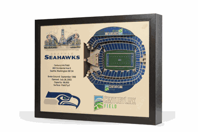 Seattle Seahawks 25 Layer Stadiumviews 3D Wall Art