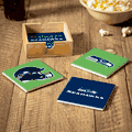 Seattle Seahawks 4 Piece Coaster Set with Wood Caddy Seattle Seahawks 4 Piece Coaster Set with Wood Caddy