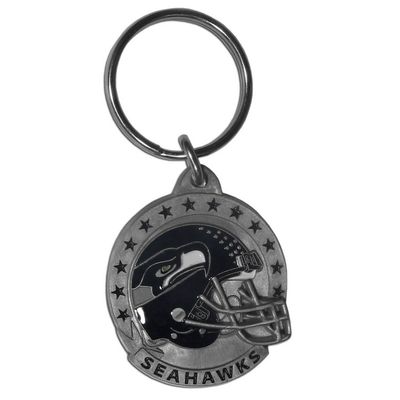 Seattle Seahawks Carved Metal Keychain