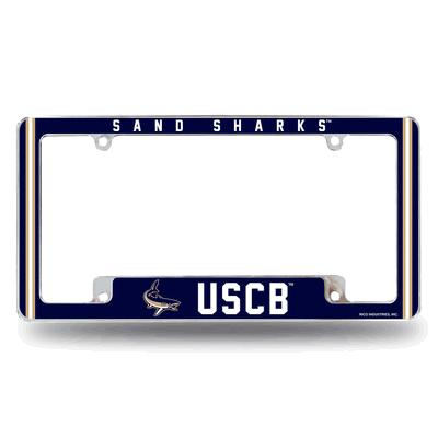 South Carolina-Beaufort�Sand Sharks Chrome Auto License Plate Frame