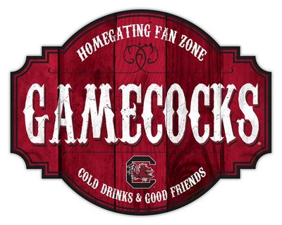 South Carolina Gamecocks 12 Inch Wood Homegating Tavern Sign