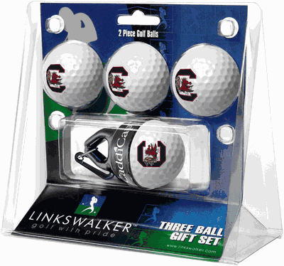 South Carolina Gamecocks 4 Golf Ball And CaddiCap Holder Gift Pack