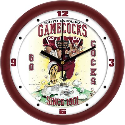 South Carolina Gamecocks Gary Patterson Artwork "Steamroller" Football Wall Clock