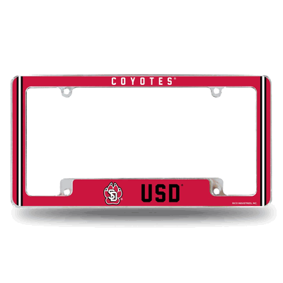 South Dakota Coyotes Classic Chrome Automotive License Plate Frame