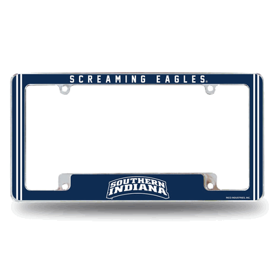 Southern Indiana Screaming Eagles Chrome Auto License Plate Frame