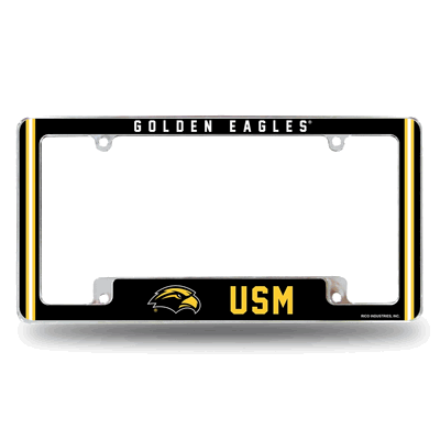 Southern Mississippi Golden Eagles Classic Chrome License Plate Frame