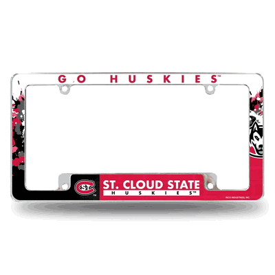 St. Cloud State Huskies "Go Huskies" Chrome Auto License Plate Frame