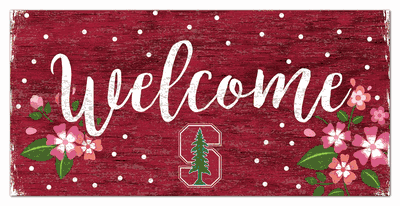 Stanford Welcome Floral Sign - 6x12