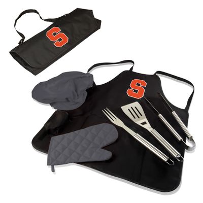 Syracuse Orange BBQ Apron Tote Pro Grill Set
