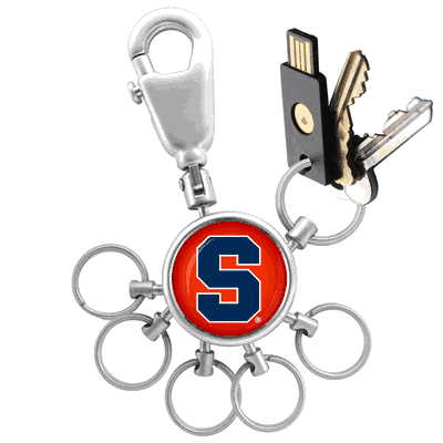 Syracuse Orange Valet Keychain with 6 Keyrings