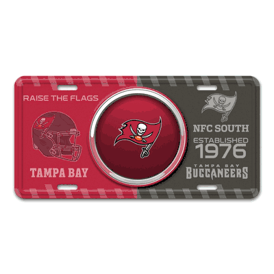 Tampa Bay Buccaneers Embossed Metal License Plate