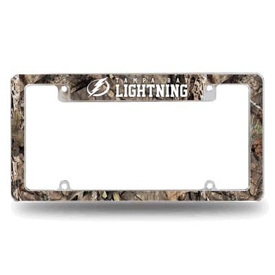 Tampa Bay Lightning Mossy Oak Chrome Automotive License Plate Frame