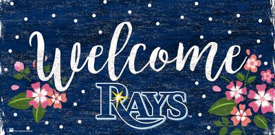 Tampa Bay Rays Welcome Floral Sign - 6x12