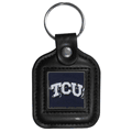 TCU Horned Frogs Square Leatherette Key Chain