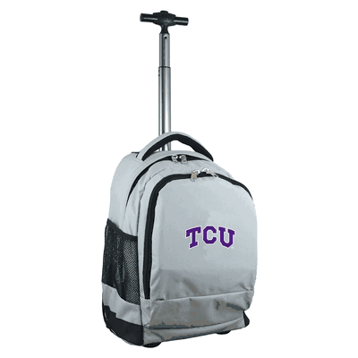 TCU Horned Frogs Wheeled Premium Backpack - Gray