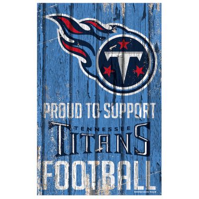 Tennessee Titans "Proud to Support" Wood Sign