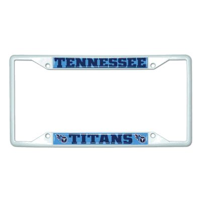 Tennessee Titans White Metal License Plate Frame