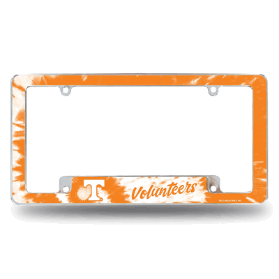 Tennessee Volunteers Tie Dye Chrome Automotive License Plate Frame