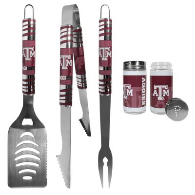 Texas A & M Aggies 3 Piece Tailgate BBQ Set with Salt and Pepper Shakers