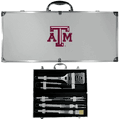 Texas A & M Aggies 8 pc Stainless Steel BBQ Set w/Metal Case Texas A & M Aggies 8 pc Stainless Steel BBQ Set w/Metal Case