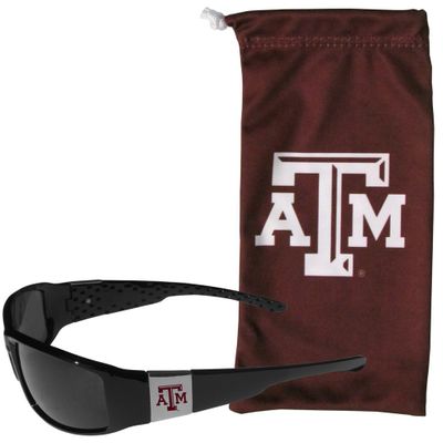 Texas A & M Aggies Chrome Wrap Sunglasses and Bag
